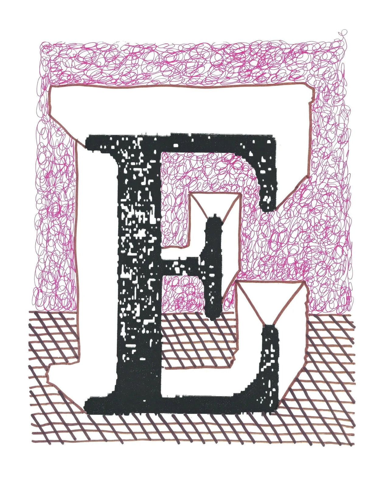 David Hockney, E, from Hockney's Alphabet, 1991 — lithograph