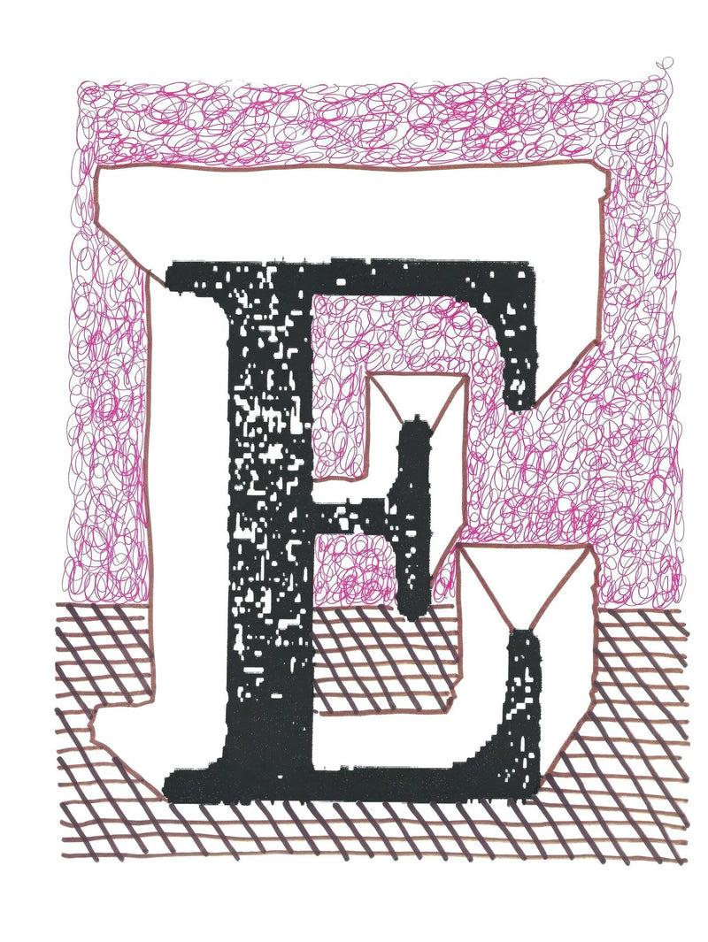 David Hockney, E, from Hockney's Alphabet, 1991 — lithograph