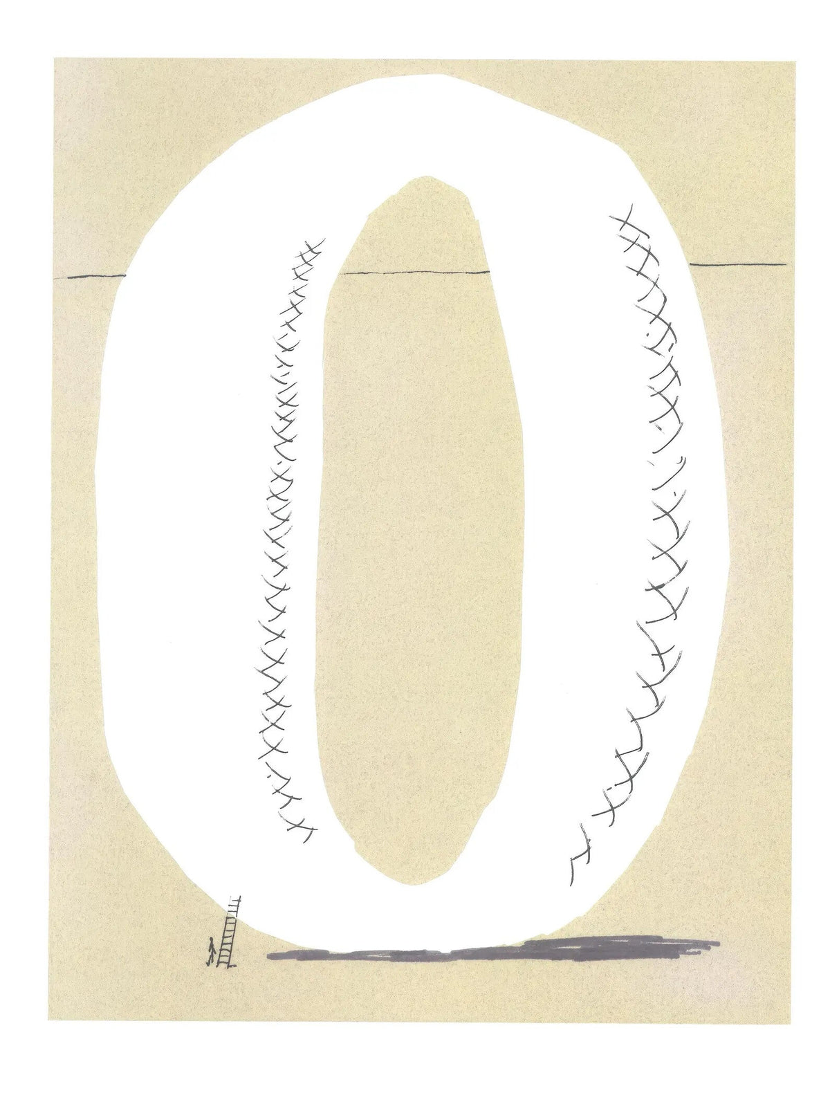 David Hockney, O, from Hockney's Alphabet, 1991 — lithograph