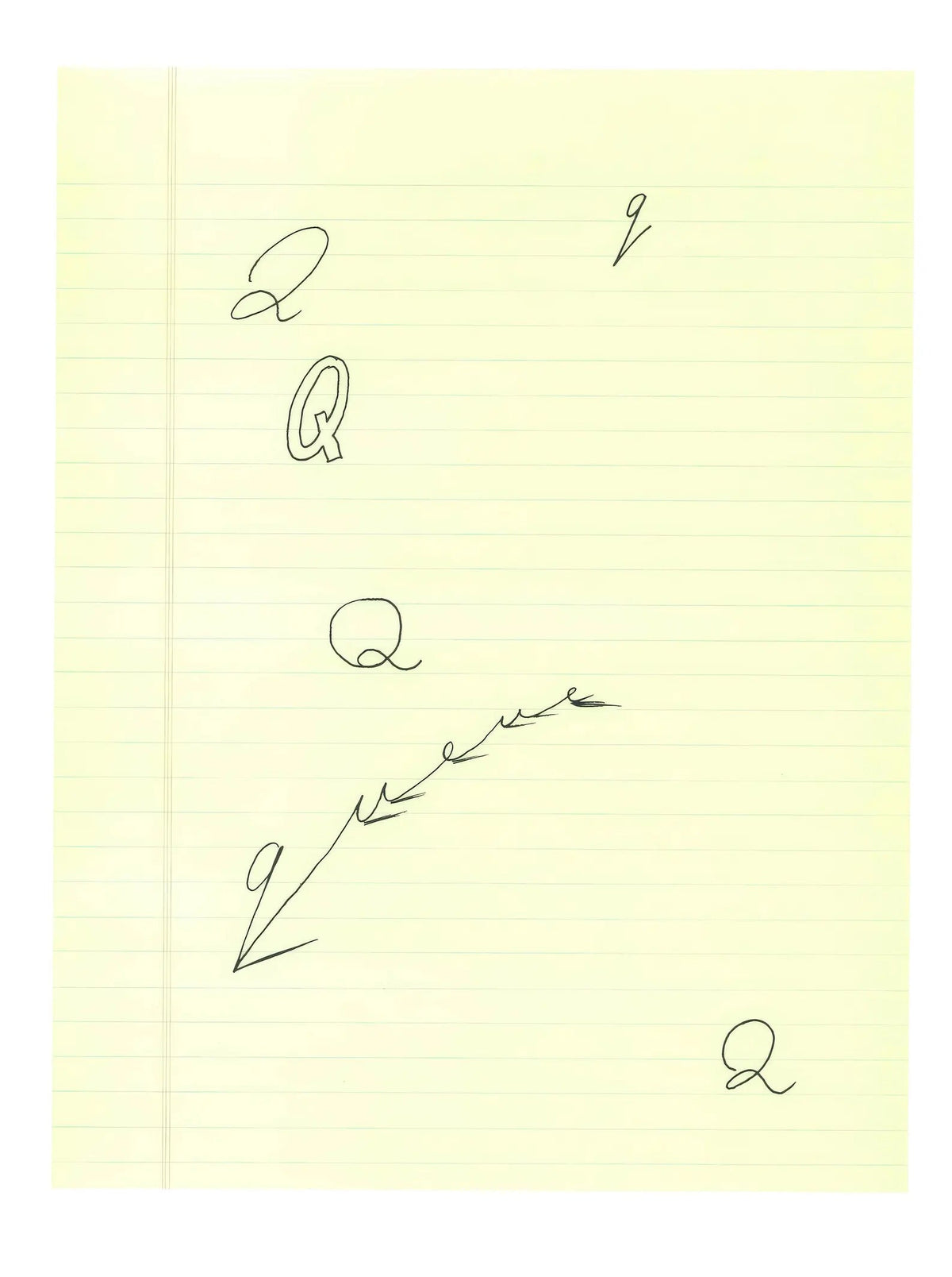David Hockney, Q, from Hockney's Alphabet, 1991 — lithograph