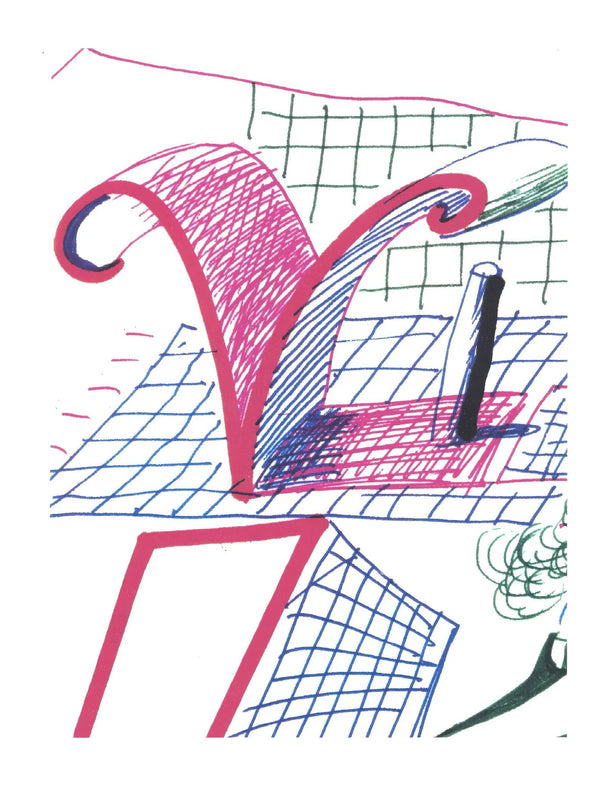 David Hockney, V, from Hockney's Alphabet, 1991 — lithograph