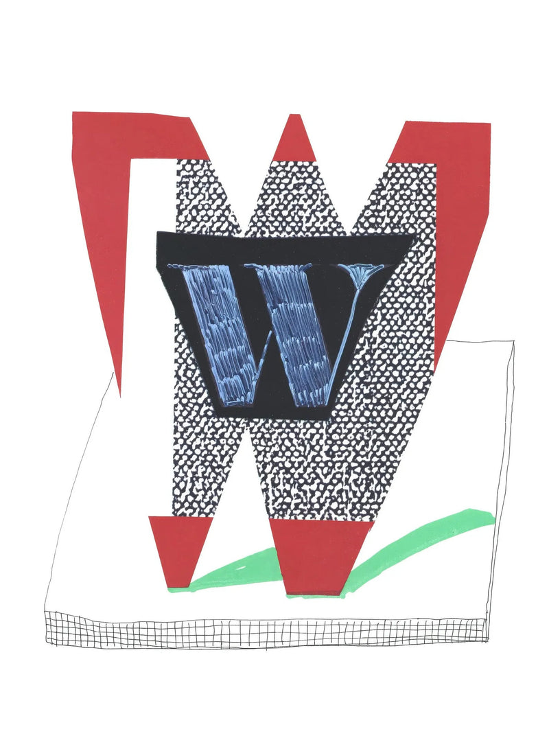 David Hockney, W, from Hockney's Alphabet, 1991 — lithograph