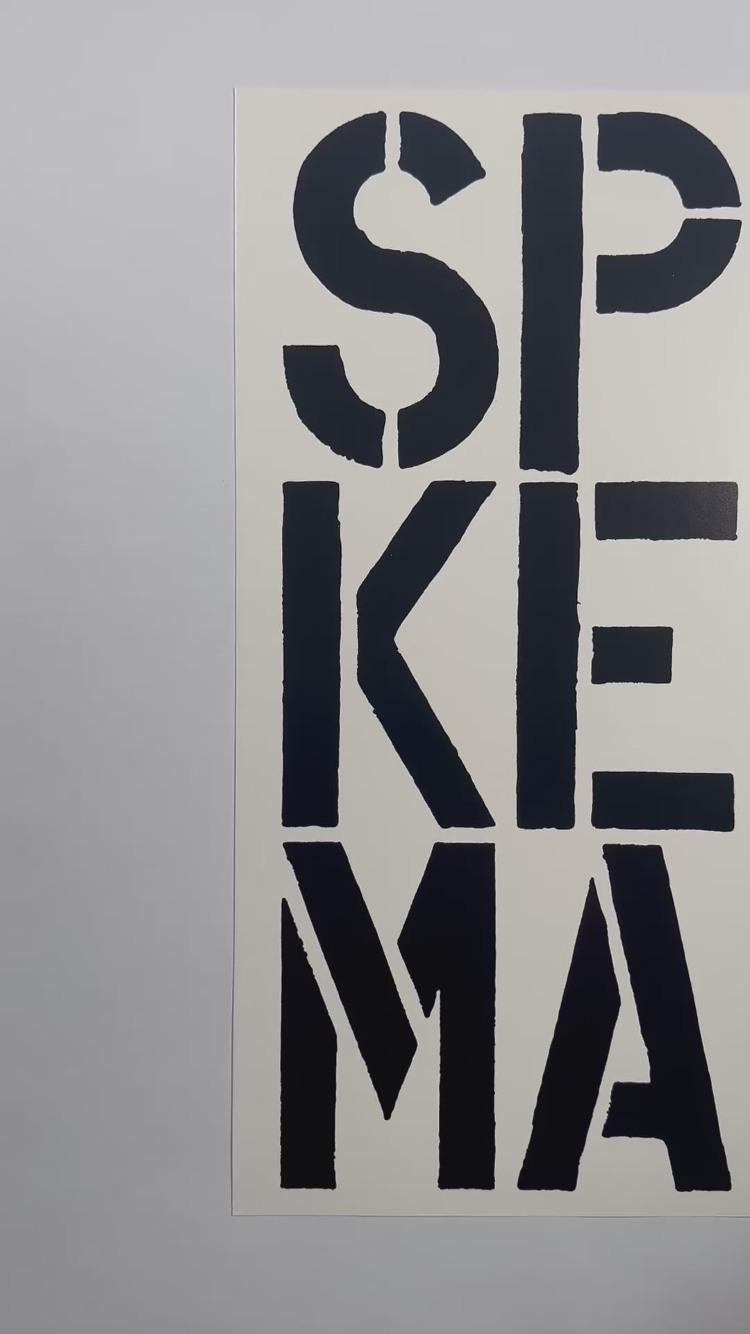 Spokesman (page from Black Book), 1989 by Christopher Wool