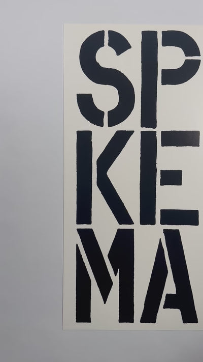Spokesman (page from Black Book), 1989 by Christopher Wool