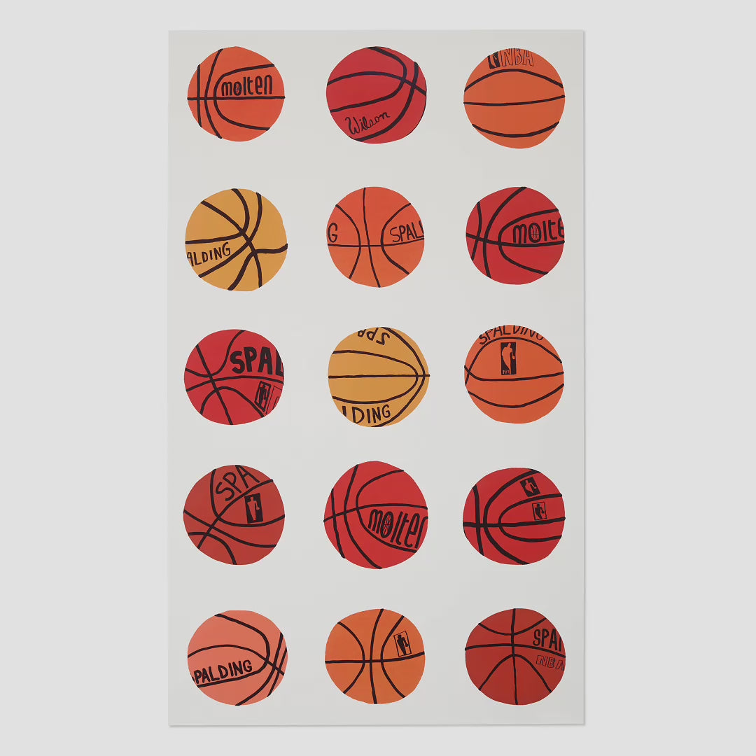 Untitled (Basketball Wallpaper), 2013 by Jonas Wood