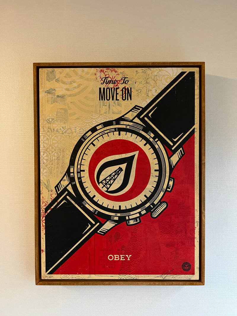 Time to Move On (HPM on Wood), 2015 by Mimesis Projects