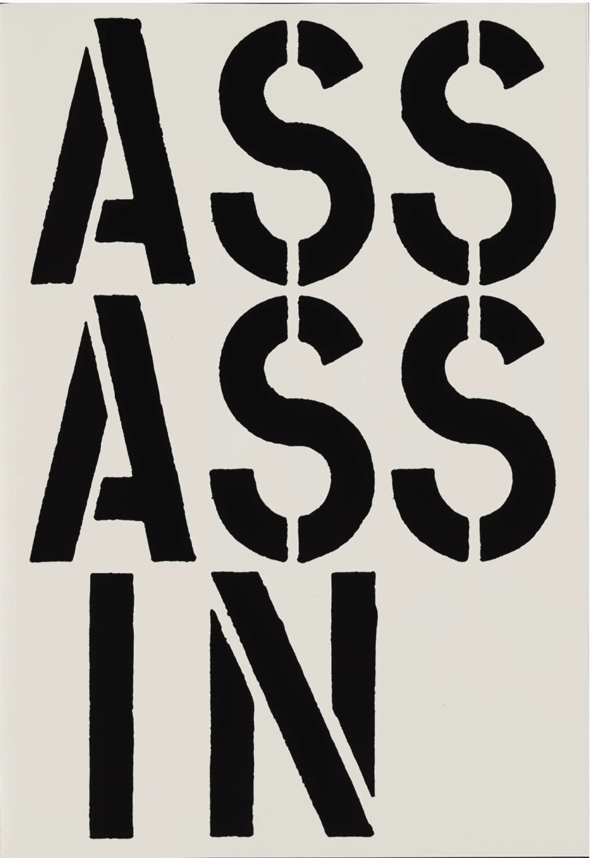 Assassin, Page from Black Book, 1989 by Christopher Wool