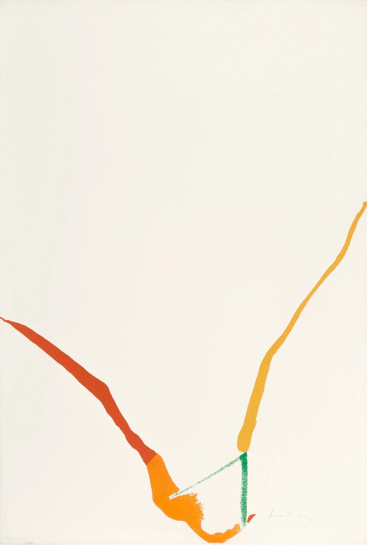 What Red Lines Can Do (Harrison 23), 1970 by  Helen Frankenthaler