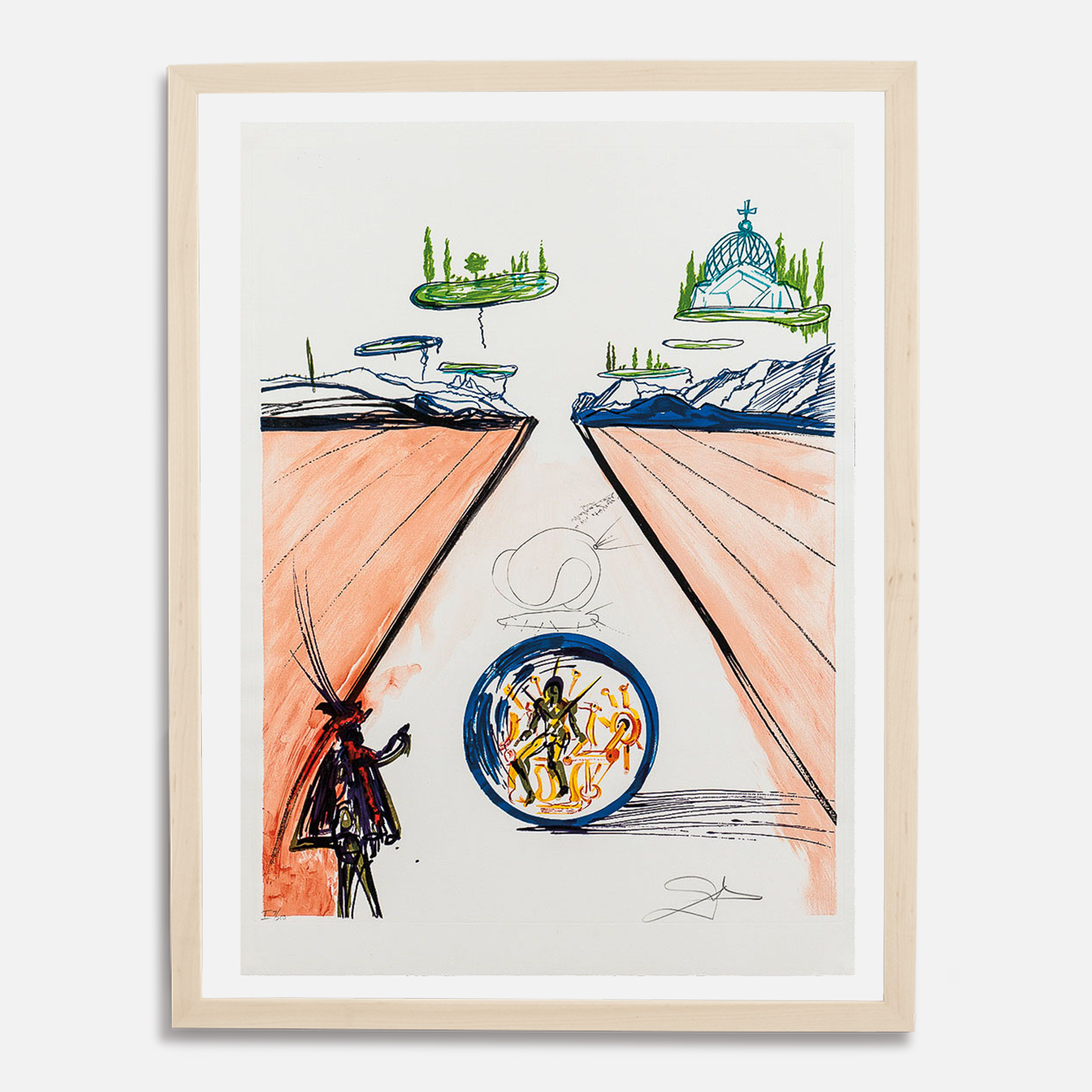 Intra-Uterine Paradesic Locomotion (Imagination & Objects of the Future Portfolio), 1975-1976 by  Salvador Dali
