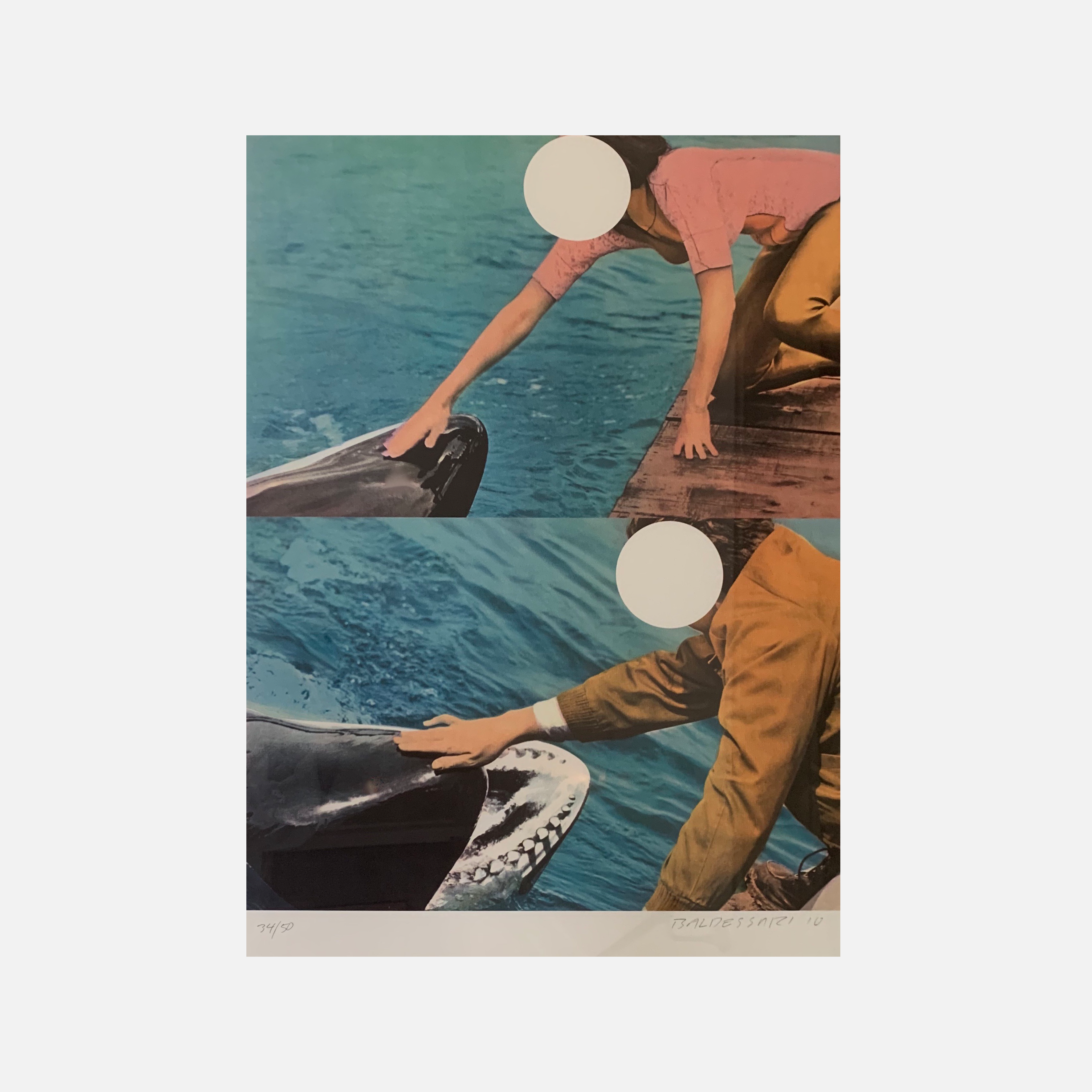 Two Whales (With People), 2010 by  John Baldessari