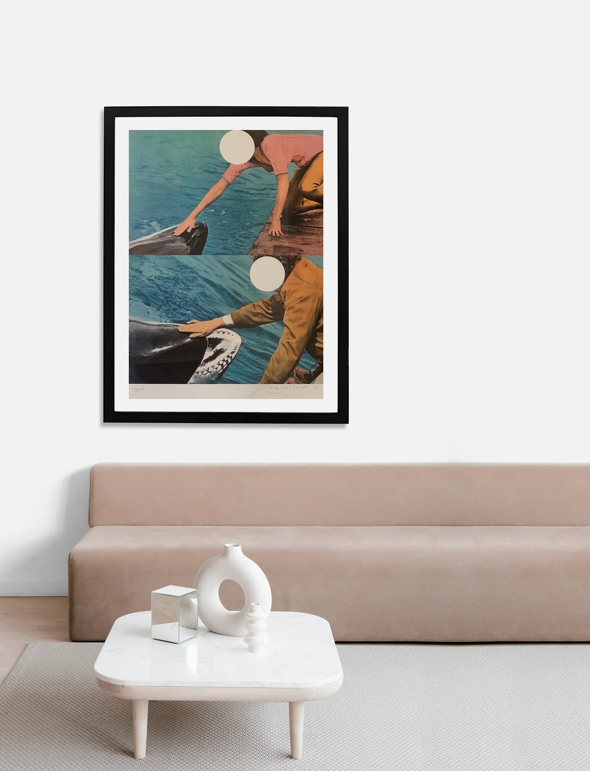 Two Whales (With People), 2010 by  John Baldessari