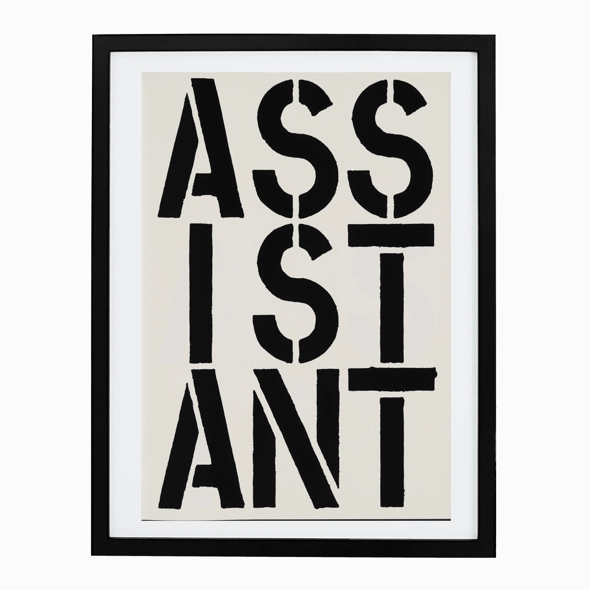 Assistant (page from Black Book), 1989 by Christopher Wool