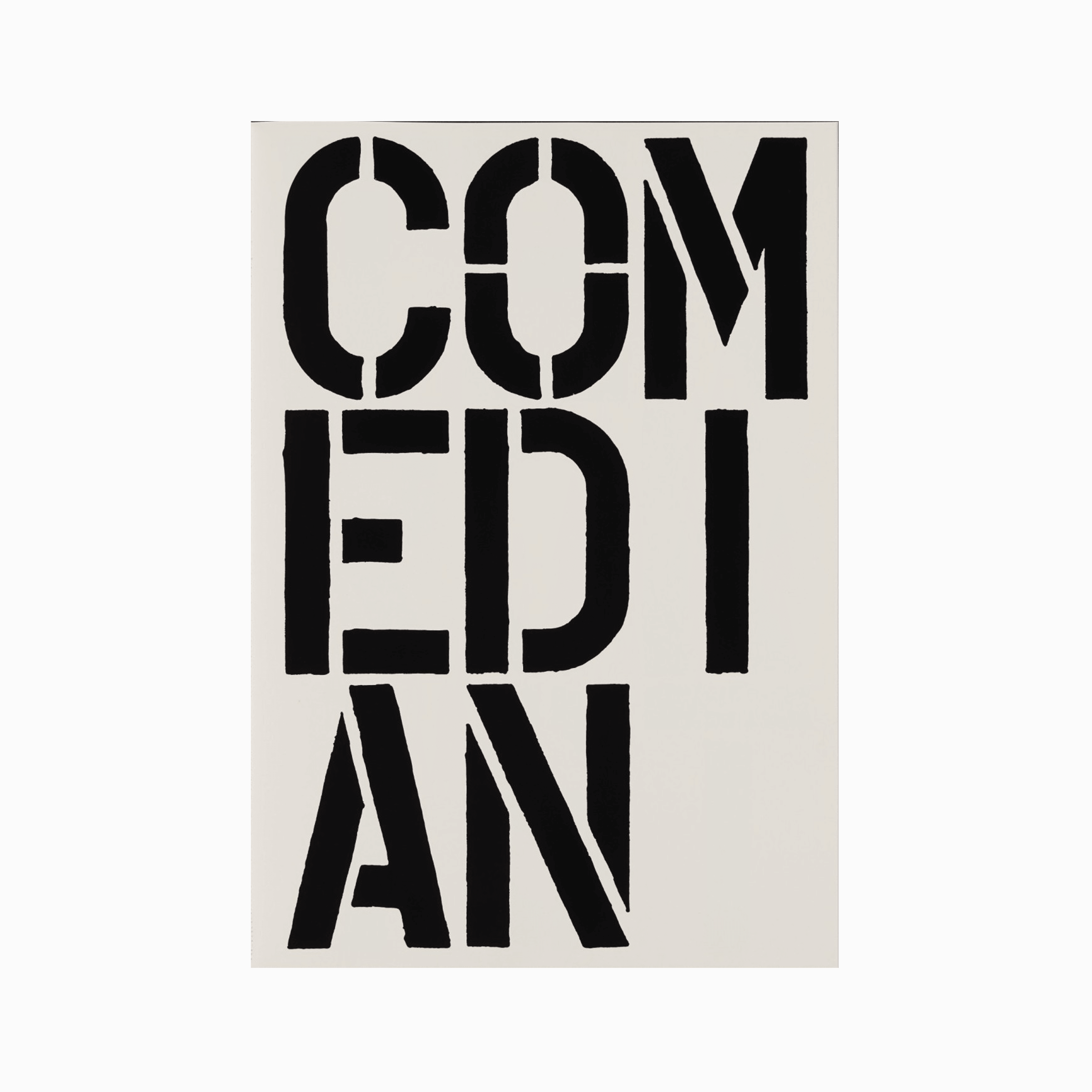 Comedian (page from Black Book), 1989 by Christopher Wool
