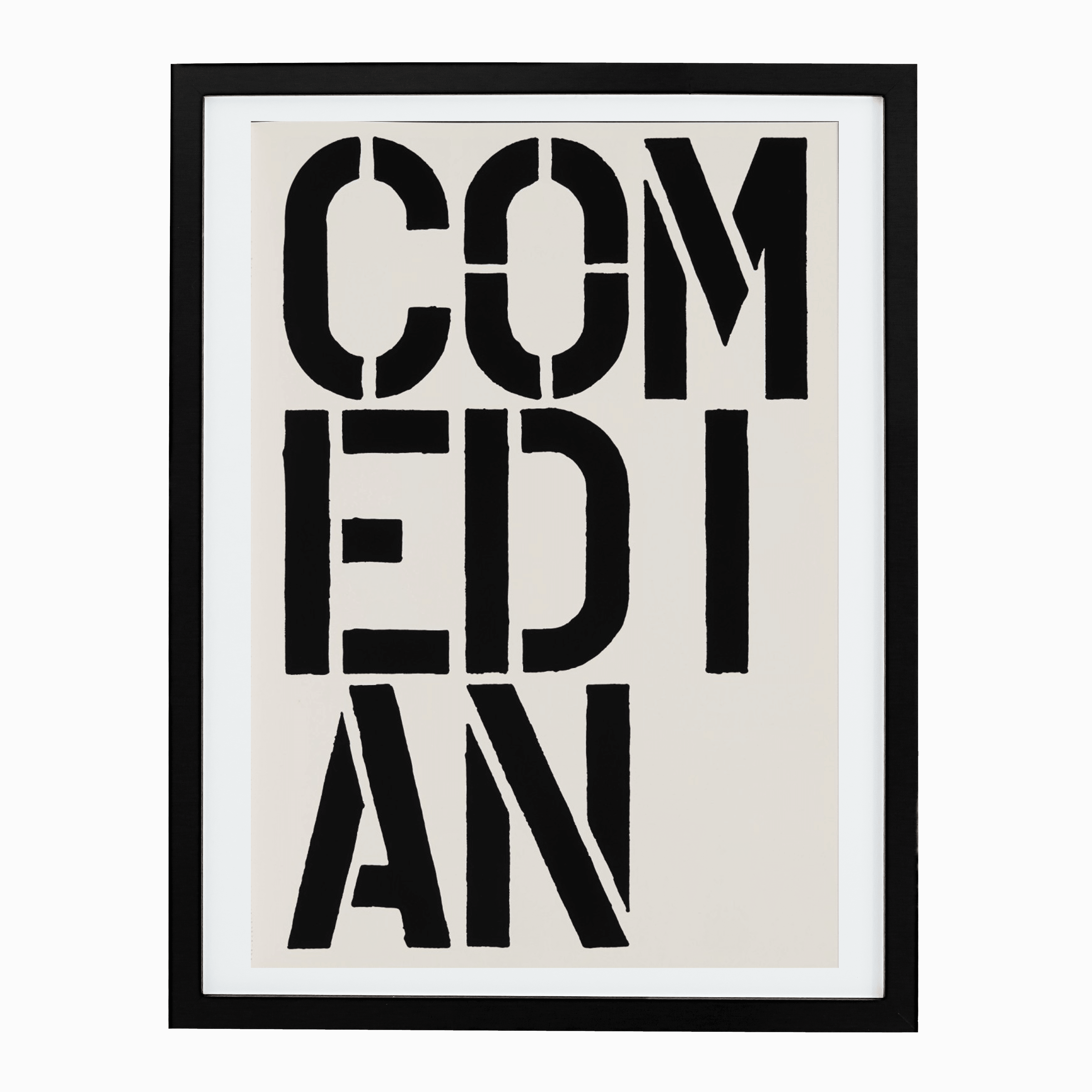 Comedian (page from Black Book), 1989 by Christopher Wool