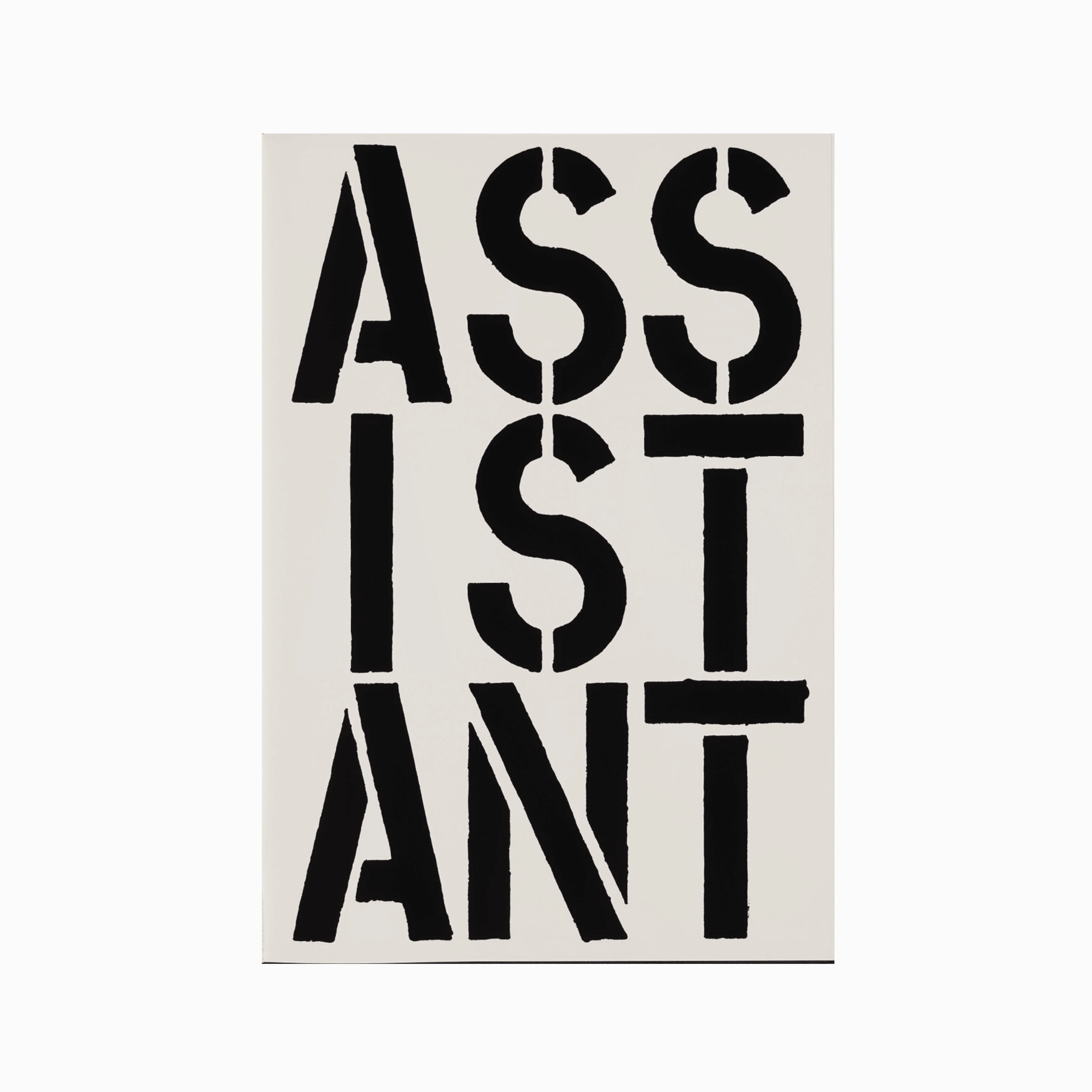 Assistant (page from Black Book), 1989 by  Christopher Wool