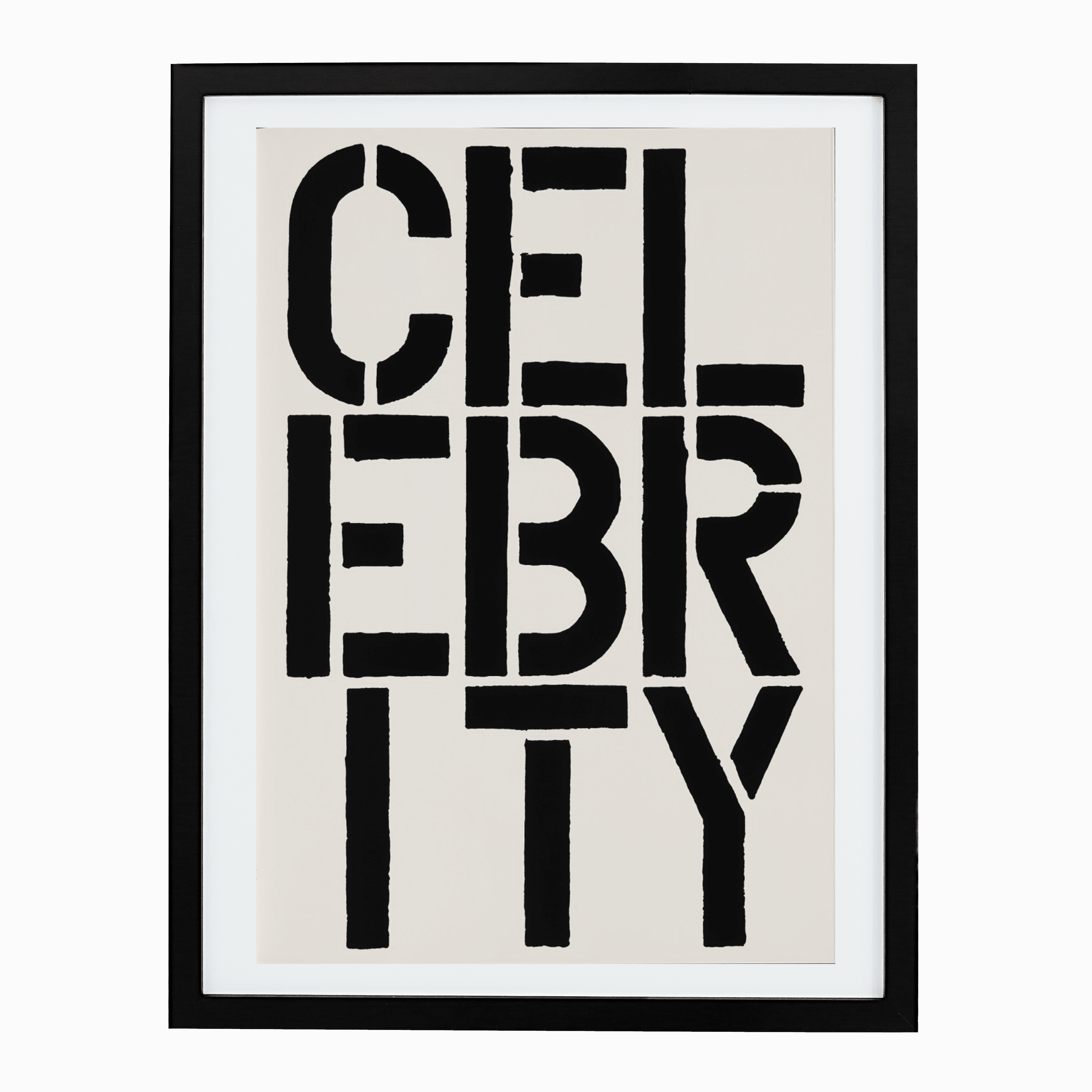 Celebrity (page from Black Book), 1989 by Christopher Wool