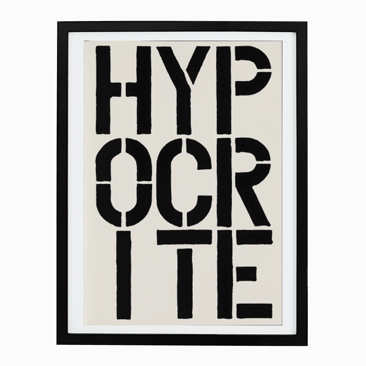 Hypocrite (page from Black Book) 1989 by Christopher Wool