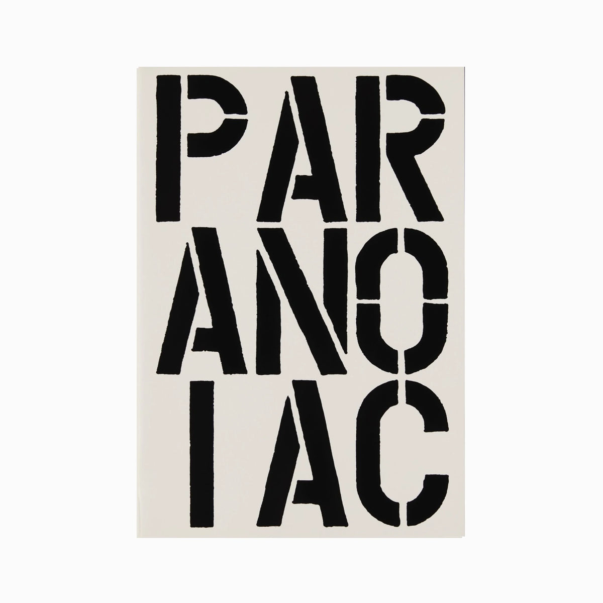 Paranoiac (page from Black Book), 1989 by  Christopher Wool