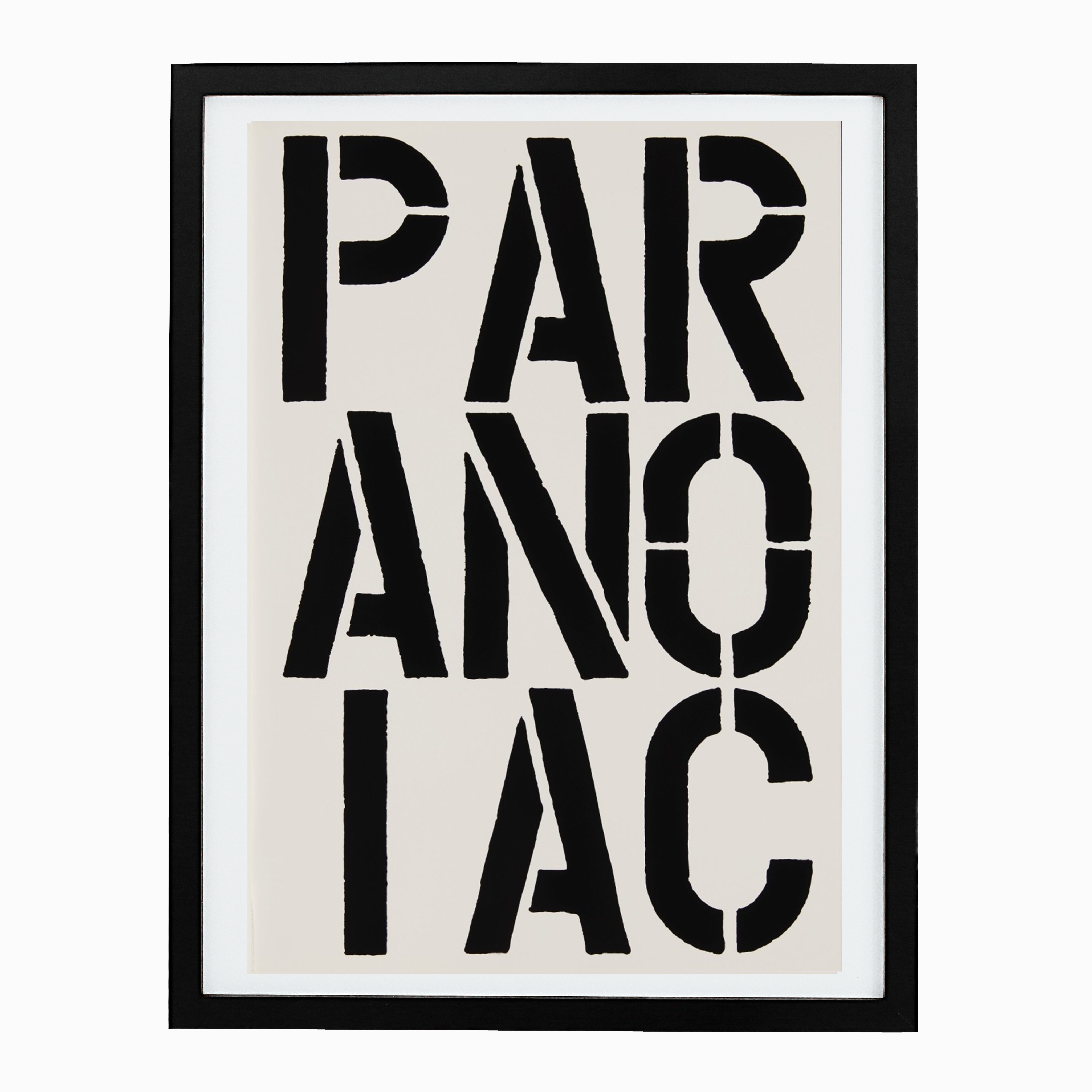 Paranoiac (page from Black Book), 1989 by  Christopher Wool