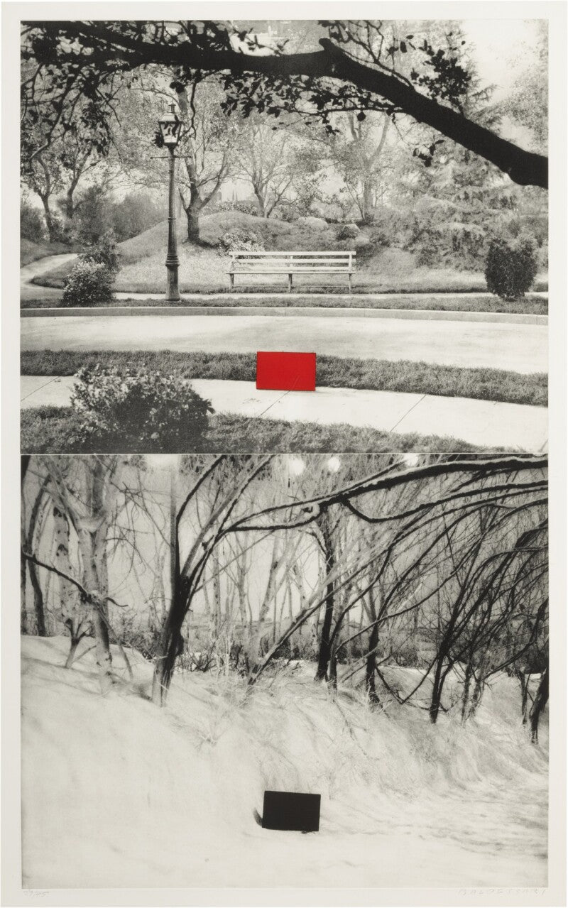 Two Sets (One with Bench) (C.-H. 49), 1989-90 by  John Baldessari