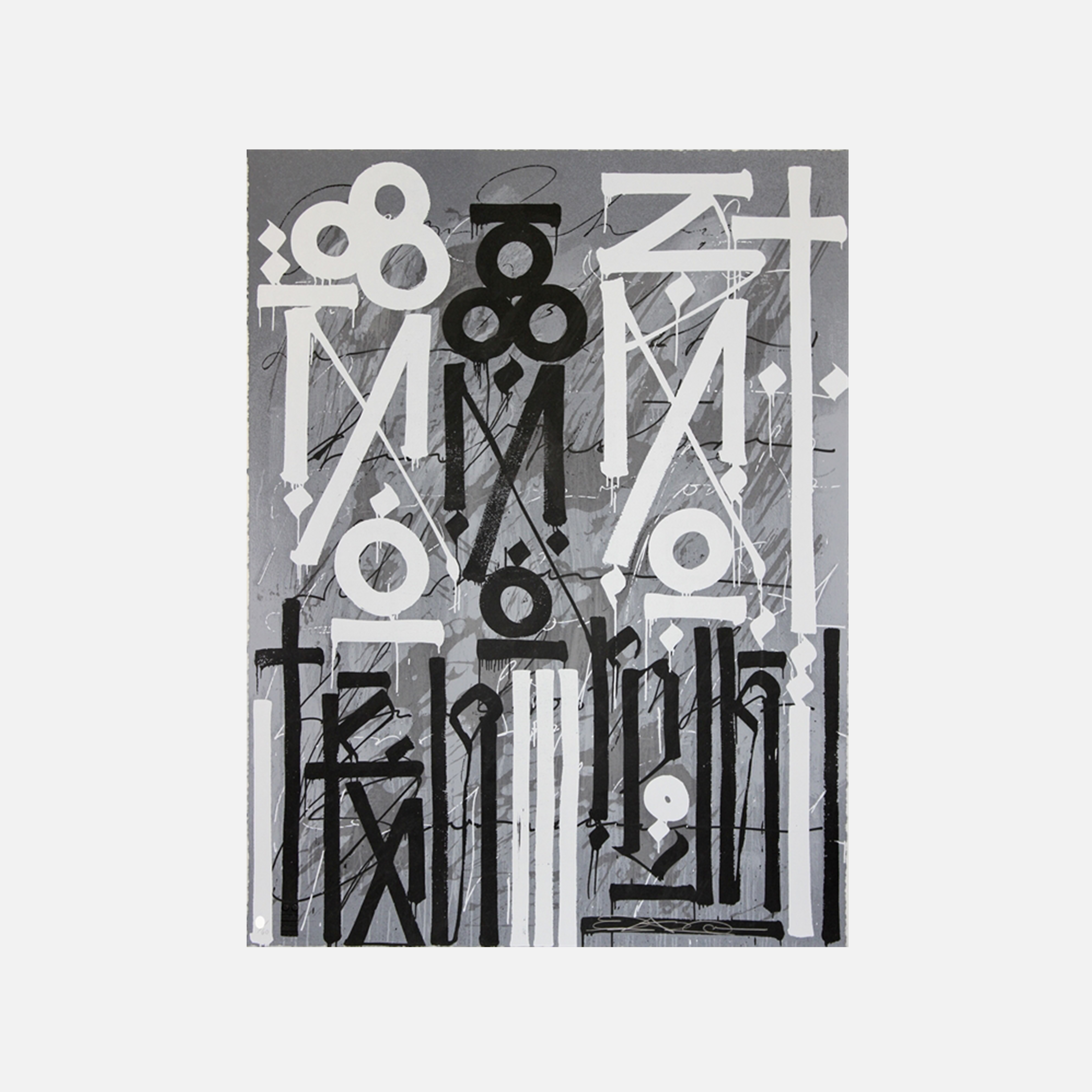 Eastern Realm (Grey), 2014 by  RETNA