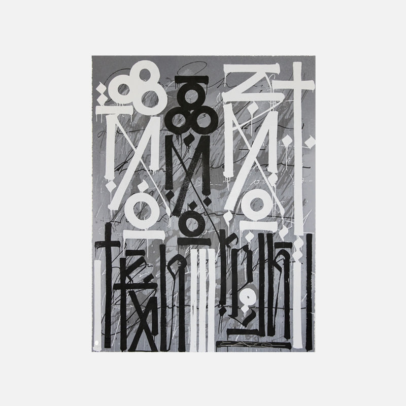 Eastern Realm (Grey), 2014 by  RETNA