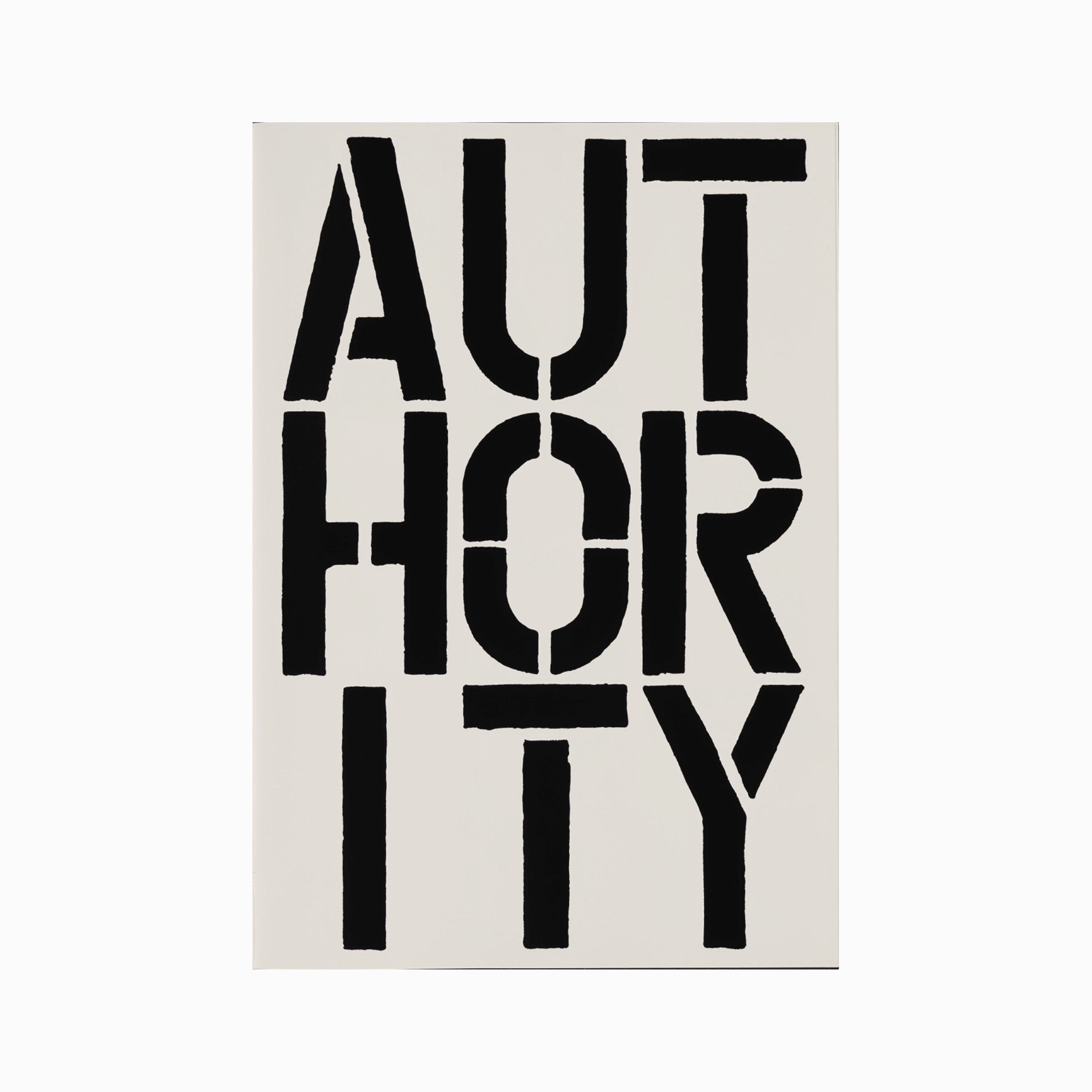 Authority (page from Black Book), 1989 by  Christopher Wool