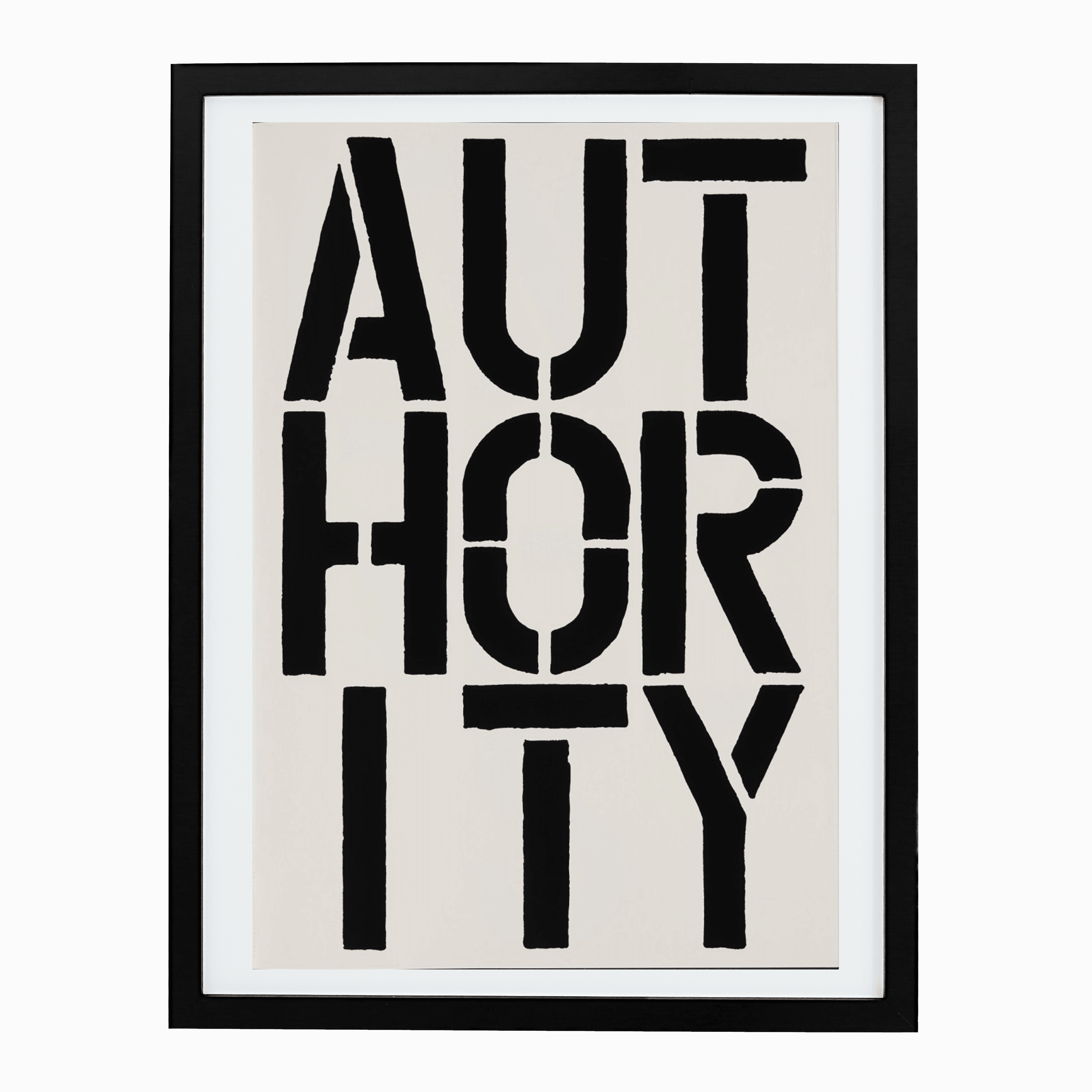 Authority (page from Black Book), 1989 by  Christopher Wool